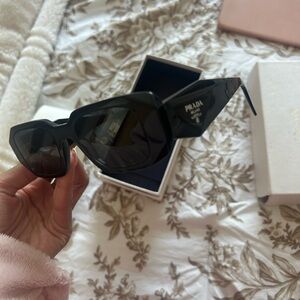 Prada Women's Black Geometric Sunglasses
